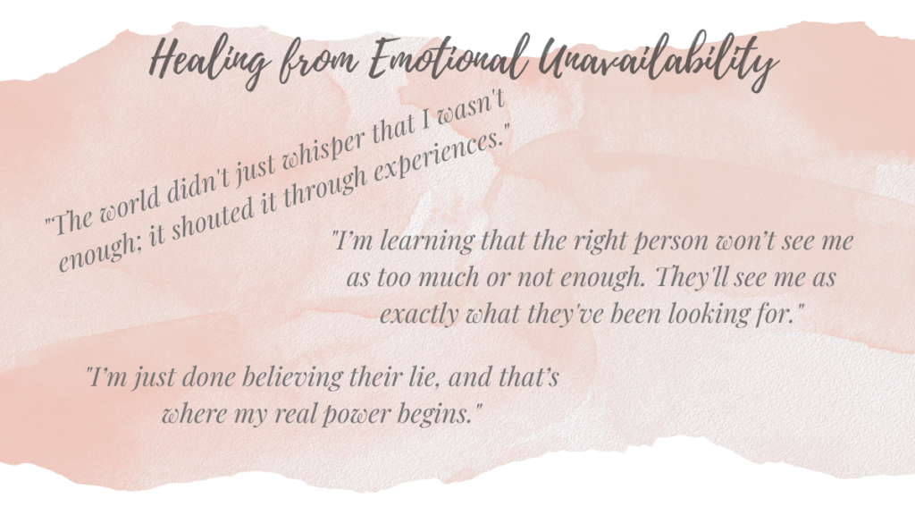 Healing from Emotional Unavailability